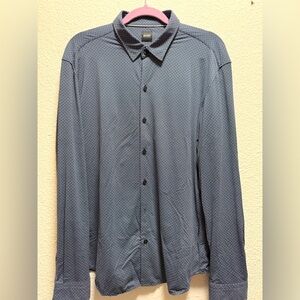 Hugo Boss Blue Patterned Men's Shirt slim fit